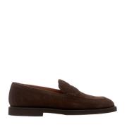 Brune Ruskind Loafer Sko