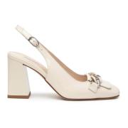 Elegant Elfenbenshæl Slingbacks Ivory