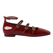 Luke Onix Vin Bordeaux Læder Ballet Flats