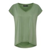 Soaked In Luxury Slcolumbine Boxy V-Neck Toppe T-Shirts 30405083 Loden...