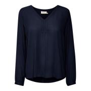 Kaffe Amber Blouse Ls Toppe Midnight Marine