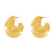 Courage Waterproof Ellipse Statement Earring 18K Gold Plating