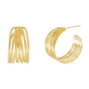 Courage Waterproof String Statement Hoop Earring 18K Gold Plating