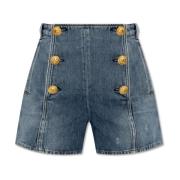 Højtaljede denim shorts