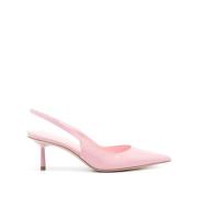 Pink Patent Læder Slingback Hæle