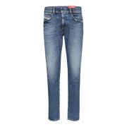 Faded Denim Slim Fit Jeans