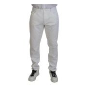 Hvid Bomuld Komfort Fit Denim Jeans
