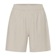 Lizagz Linen High Waist Shorts Ancient Scroll