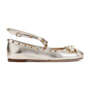 Rockstud Ballerinaer i Platin