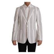 Stribet Bomuldsblanding Blazer