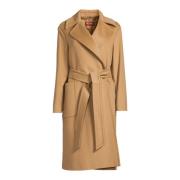 Women's Brown Bernard Belted Coat Clothing