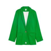 Prairie Green Linen Tailored Jacket