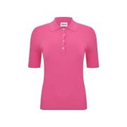 Bomuldspolo T-shirts i Pink