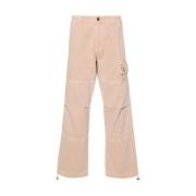 Cargo Bukser med Broderet Logo - Beige