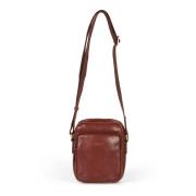 Brun læder crossbody taske