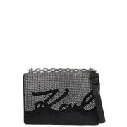 Signature Crystals Black-Silver Taske