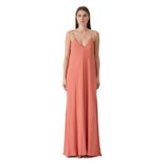 Elegant V-hals Maxi Kjole