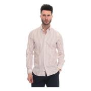 Stribet Button-Down Casual Skjorte