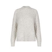 White Pointelle Sweater