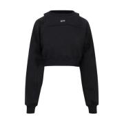 Sort Bomuld Crop Sweater AW23