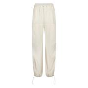 Wide-Leg Off White Studio Bukser