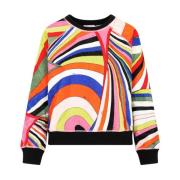 Vintage Multifarvet Bomulds Sweatshirt