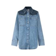 Denim Fringe Skjorte