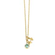 Zodiac Birthstone Necklace Gold Plating