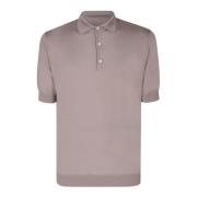 Beige Polo Shirt Kortærmet