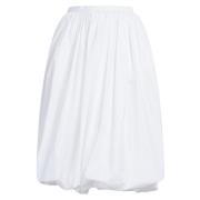 poplin balloon midi skirt