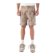 Bomuld Bermuda Shorts med Broderet Logo