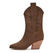 Luksus Suede Cowboy Støvler - Brun