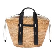 Elegant Straw Tote Taske