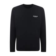 Sort Crewneck Logo Sweater Bomuld