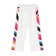 Hvide Junior Joggers med Iride Print