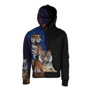 Tiger Animal Print Hættetrøje