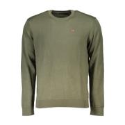 Grøn Crew Neck Broderet Sweater