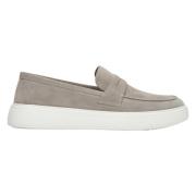 Herre Grå & Beige Ægte Ruskind Slip-On Loafers ER00112617