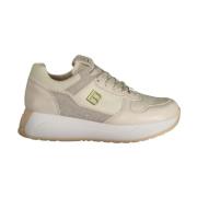 Beige Platform Sneaker med Kontrastdetaljer