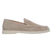 Herre Beige Velour Slip-On Loafers ER00113058