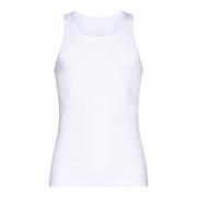 Hvid Ærmeløs Slim Fit Tank Top