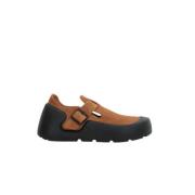 Brun Nubuck Slip-On Sko