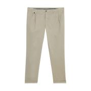 Khaki Regular Fit Double Pleat Bomuld Chinos