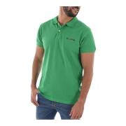Grøn Polo Shirt 100% Bomuld Kortærmet
