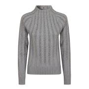 Grå Kabelstrik Sweater AW24