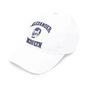 Hvid Bomuld Baseball Hat med Skull