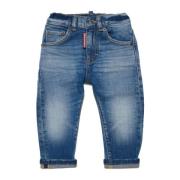 Blå Bomuld Stonewashed Denim Jeans