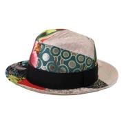 Patchwork Fedora Cap Multicolor Chic