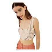 Stribet Crop Top