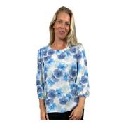 Blomstret Bluse Sammy.Sp24 Blå